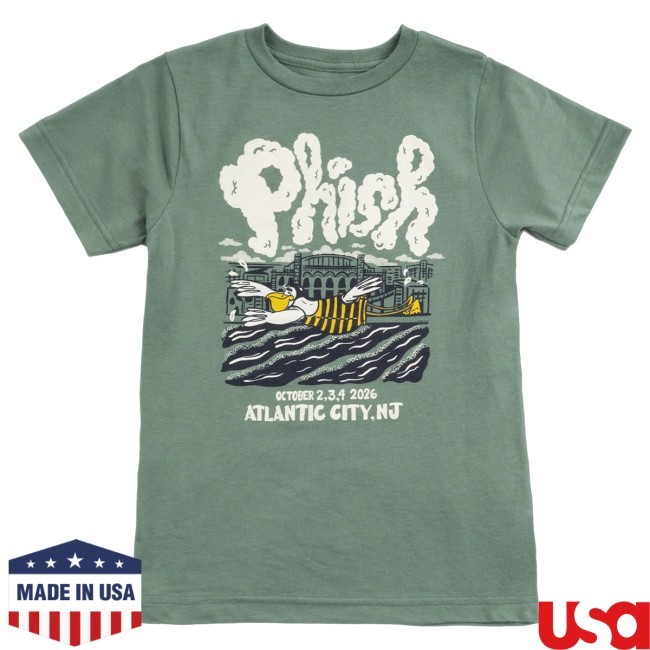 Official Phish Dry Goods Youth Atlantic City Fall '26 Event Tee Phish Merch