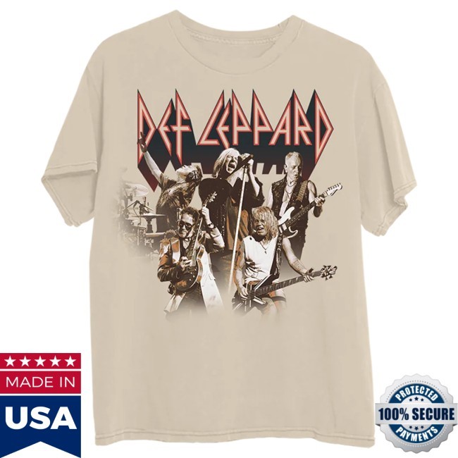 Official Def Leppard Merch Live In 2026 Natural T-Shirt